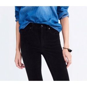Madewell black velvet jeans Size 30